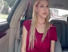 Splendid Blonde Hitchhikes For A Free Ride