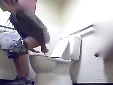 Skinny Girl On The Toilet In This Pissing Candid Video