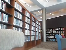 Hot Webcam Girl Flashing And Playing In Library. Mp4