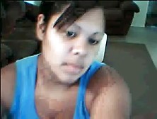 Ebony Teen With Nice Tits On Webcam