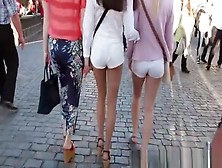 Three Pretty Girls With Sexy Ass