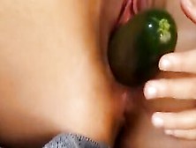 Double Stuffed Anal Stretching And Cucumber Into My Dripping Vagina