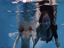 Two Hot Lesbians In The Pool Loving Eachother