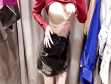 Blown Off By A Stranger.  Tried On New Clothes And Jerked Off Inside The Fitting Room