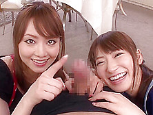 Threesome Porn Video Featuring Saki Kouzai And Akiho Yoshizawa