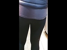 Step Sister In Leggings Train Her Perfect Behind Fucking Brother In Front Of Step Mom