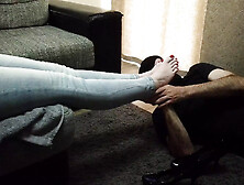 Foot Worship For A Woman In Jeans