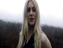 Blond Emma Flashes On The Hills