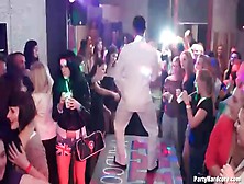 Girls Fool Around With The Dancing Guys At Club