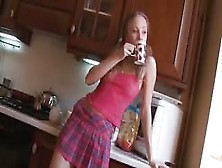 Naughty Coed In Skirt Vibrating Snatch