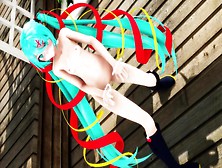Mmd Miku Stripping With Impressive Ribbons [By Ecchi. Iwara. Tv/users/sedgec]