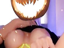 Halloween Anal Pumpkin Butthole Destroying