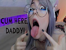 Cat Whore With Glasses Begs You To Jizz On Her Slobbery Ahegao Face