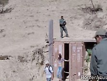 Beautiful Slim Brunette Teen Seduces A Border Officer