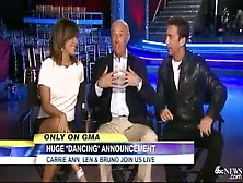 Carrie Ann Inaba Upskirt With White Satin Panty