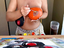 Boob Artist,  Large Natural Boobs,  Housewife Home Alone