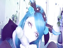 Succubus Seduction Naughty Blue Haired Slut