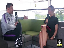 Laura Woods Shows Sexy Legs In Interview