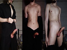 Petite Husband Dressed Up - Stripping And Oiling My Wang For You ♥