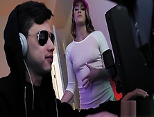 Gamer Brother Fucks Sister While He Plays- Kenzie Madison