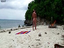 Amazing Sex On A Nude Beach - Amateur Russian Couple