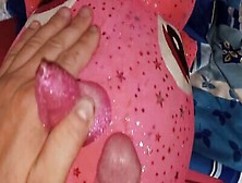 Perverted Guy Grabs A Stuffed Doll To Push His Cock In There