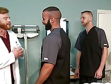 Rough Muscle Doctor Fucks His Interns - Hot Group!