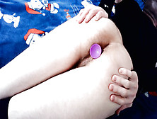 #purple Booty-Ass-Plug In My Rosy Pucker: Uber-Cute Sissy Boi Moist Cunt + Testicles Point Of View Rear End Stretched Broad - Te