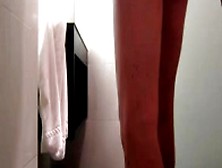 Kinky Dude Masturbates In Front Of The Mirror And Cums On His Girlfriend's Shoes