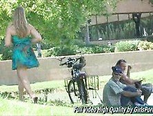 Veronica Porn Blonde Play At A Park And Golf Course