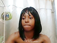 Beautiful African Teen Got Caught Taking A Hot Shower.  A