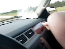 Riding Dildo In Moving Car