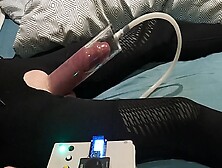 . High Pressure Penis Pumping.  Cock Pumping To Huge Size