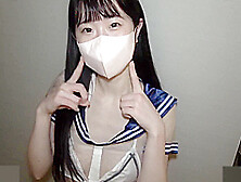 A Neat Black-Haired Japanese Beauty.  She Is A Uniform Cosplay And Has Sex With A Blowjob And Shaved Pussy.  Uncensored