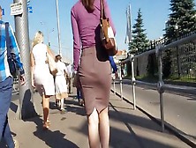 Nice Ass In Tight Skirt