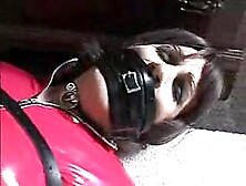 Tranny In Latex Dress Gets Tied