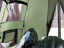 Humping Thick And Puffy Down Sleepingbag Inside My Tent