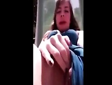 Outdoor Masturbation Of A Naughty Amateur Girl On A Deckchai