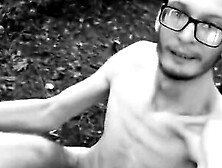 Slender Man Running Around The Forest Completely Naked Black And White Video