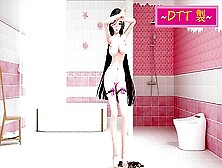 Honkai Impact Mei Raiden Hentai Dance Mmd Undress 3D Big Boobs Chinese Dress Soft Black Hair Color Edit Smixix