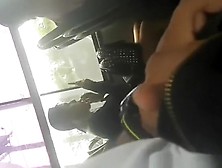 Guy Plays With Cock In Bus
