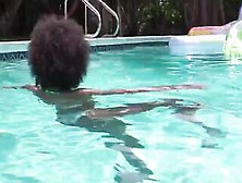 Natural Goddess Black Getting Plowed Inside The Pool