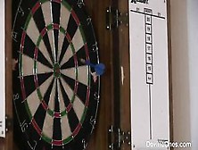 April O'neal Plays Darts