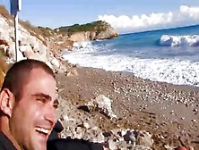 French Guy Fucking A Sexy White Tourist In Public Beach