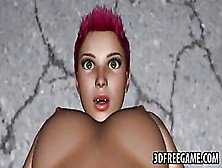 Hot 3D Redhead Lesbian Babe Getting Her Pussy Licked