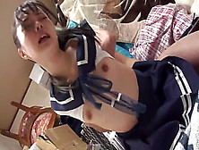 Slender Little Slut Gets Played By Ugly Dudes In Her Scho*l Uniform Cosplay!