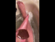 Wifey Self Foot Play In Bath Two