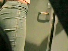 Hot And Sexy Asses In Jeans Caught In Changing Room