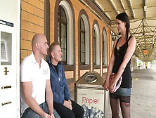 Two Stranger In A Train Station Og Hamburg Meet A Perverse