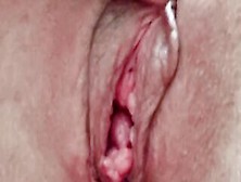 She Masturbates Her Soak Cunt – Rubbing Vagina Close-Up